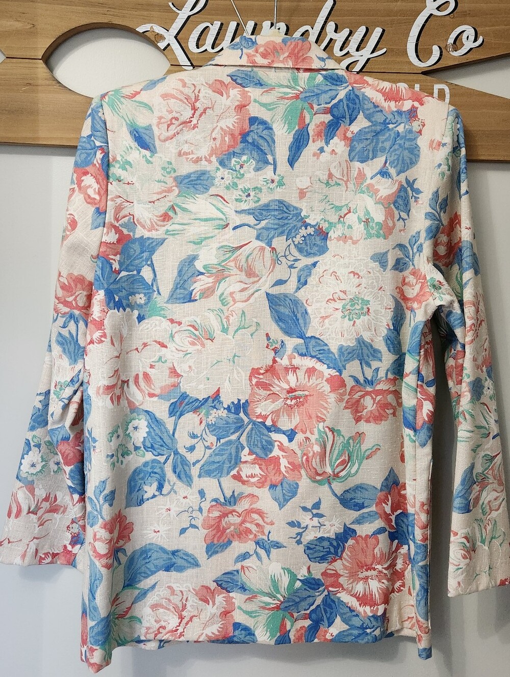 Vintage Floral Blazer Skirt Suit Set Womens 10 Cottagecore Grandmacore 90s - Picture 3 of 16